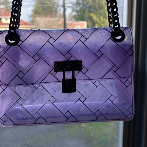 Kurt Geiger Purple Transparent Crossbody Bag - Picture 11 of 15